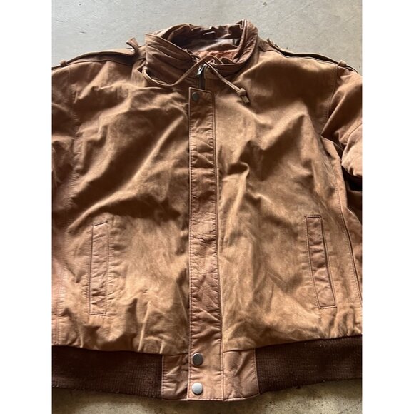 Vintage ADA Brown Leather Jacket Women’s Sz L Multipocket Patina Biker - Picture 4 of 13
